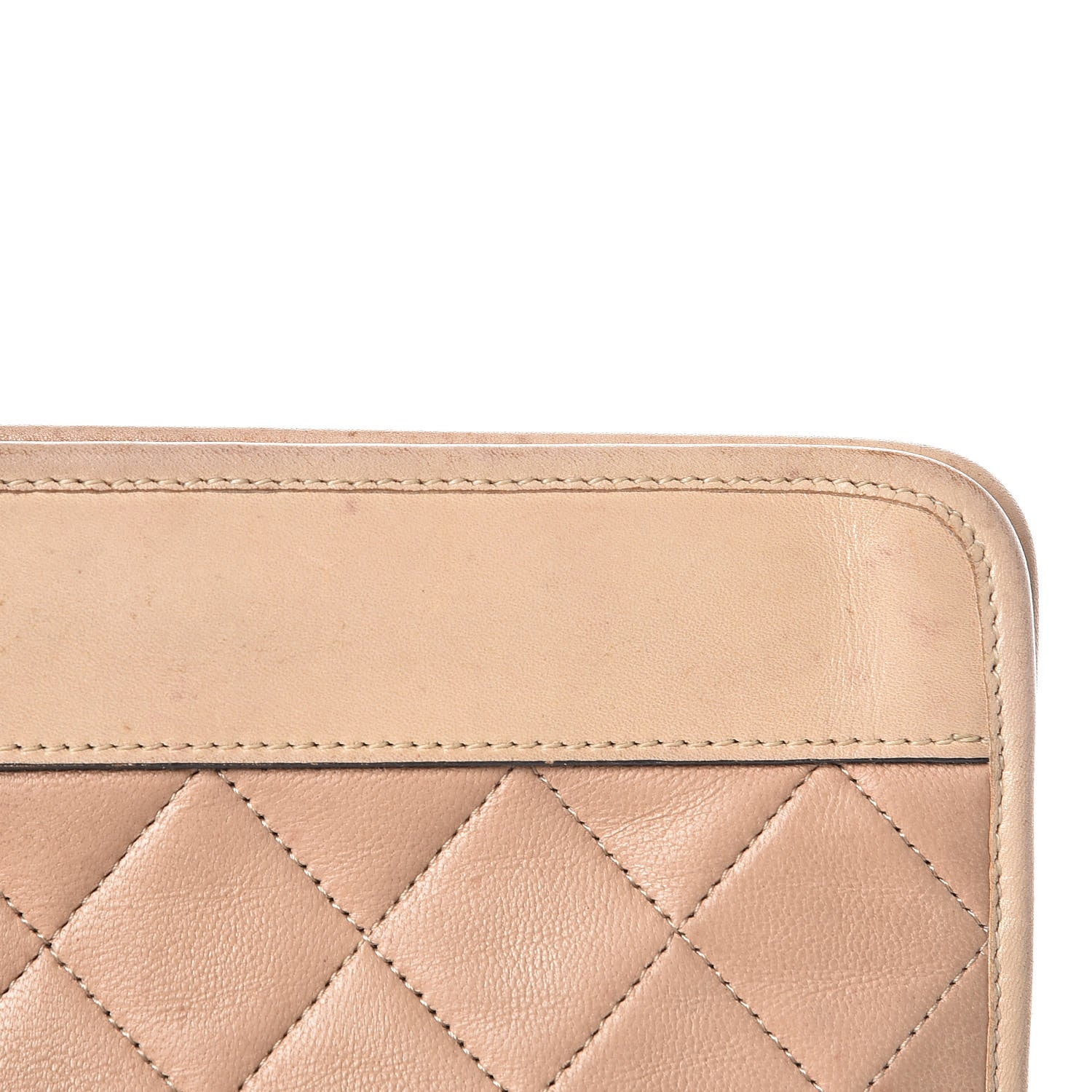 Chanel Lambskin Quilted Clutch Beige 11 of 16