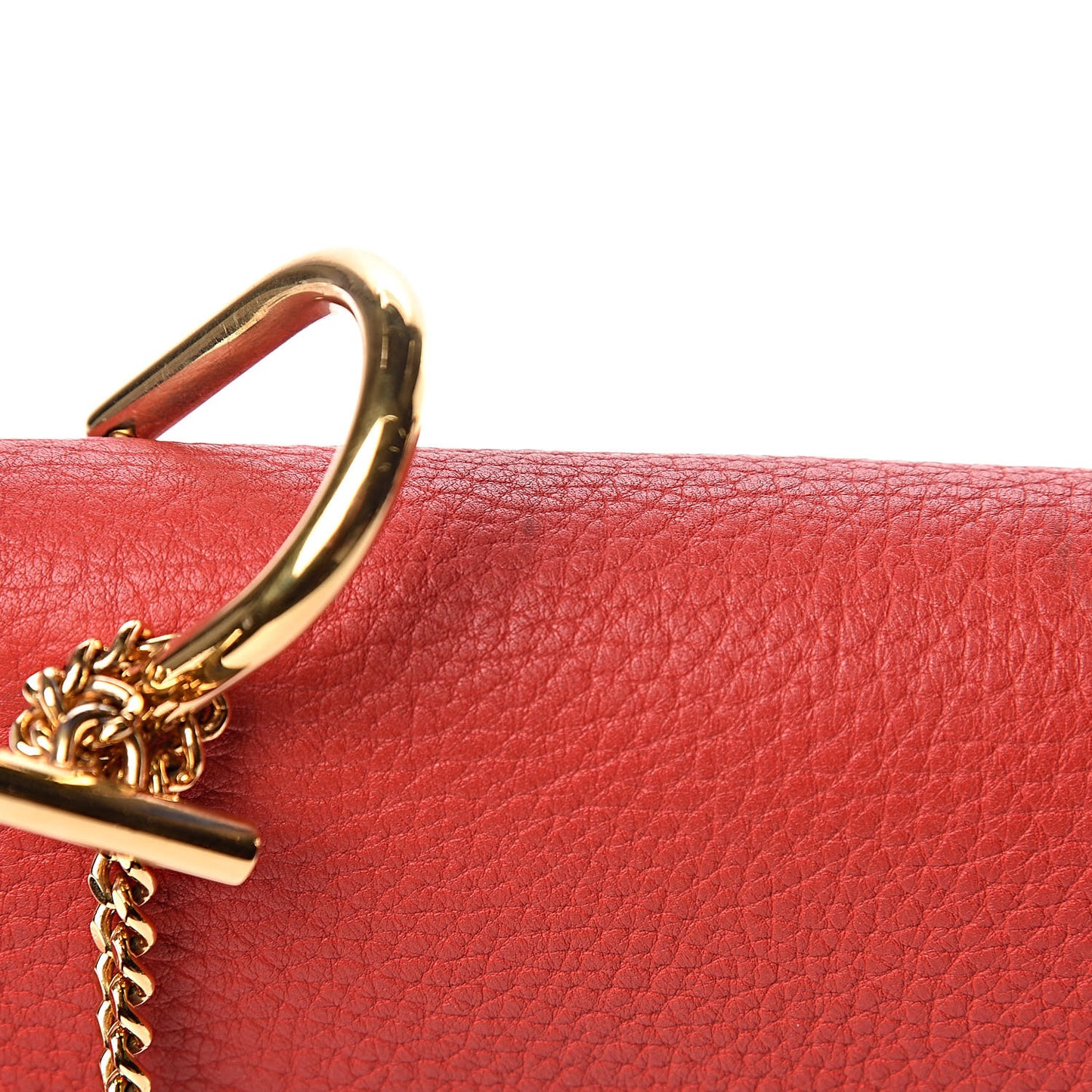 Grained Lambskin Mini Drew Shoulder Bag Plaid Red