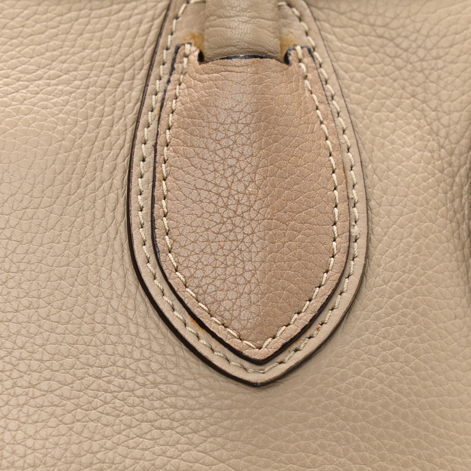 Celine Drummed Calfskin Shoulder Luggage Dune 12 of 17