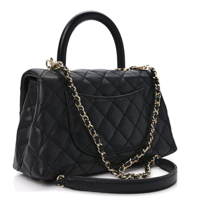 Chanel Caviar Quilted Mini Coco Handle Flap Black 3 of 9