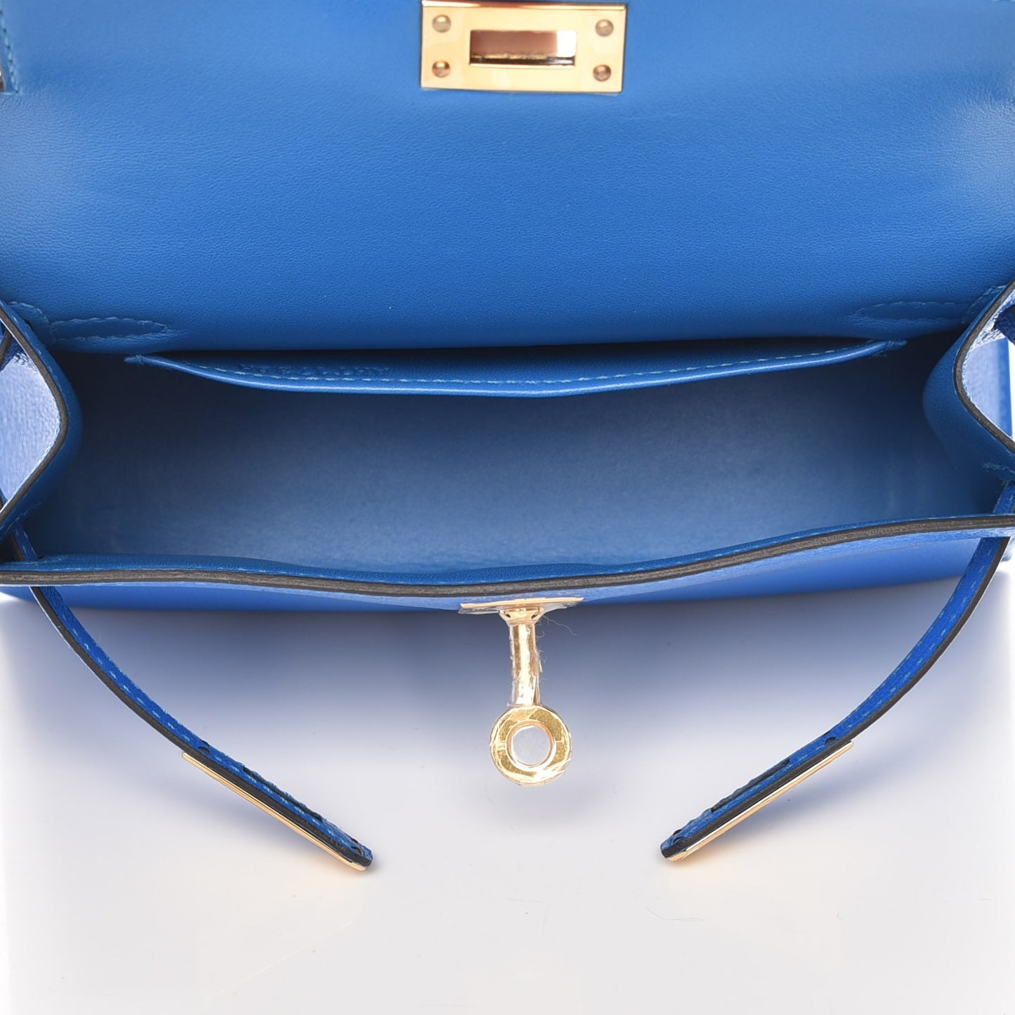 Chevre Mysore Mini Kelly Sellier 20 Bleu Hydra
