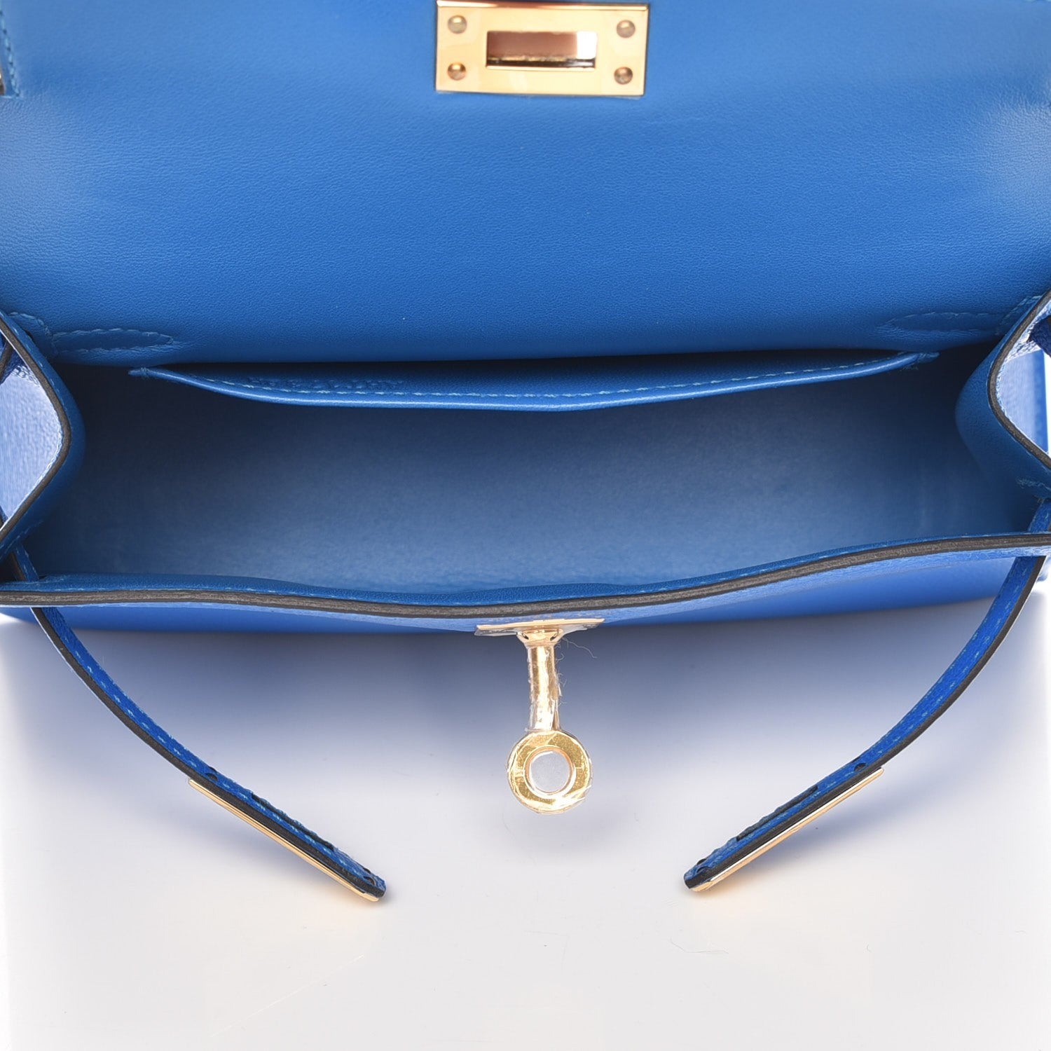 Hermes Chevre Mysore Mini Kelly Sellier 20 Bleu Hydra 20 of 22