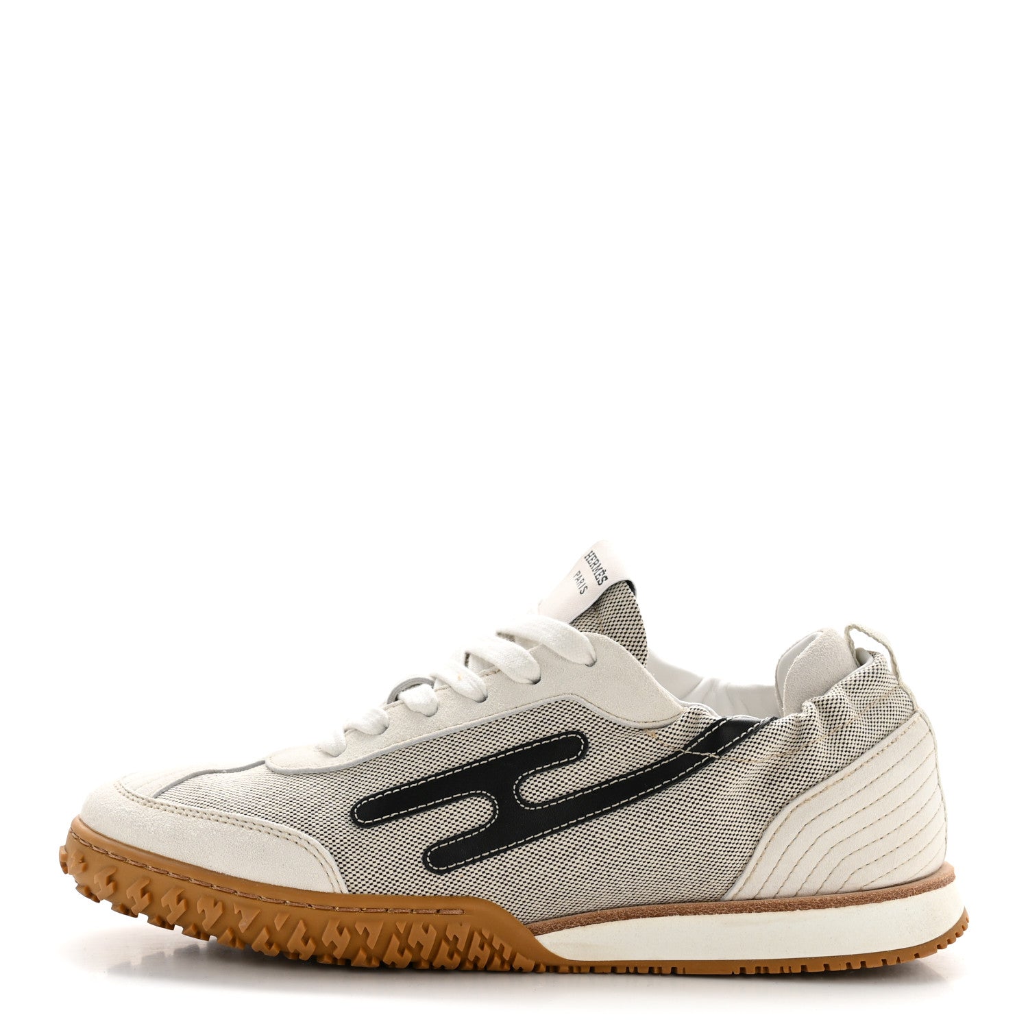 【美品】HERMES スニーカー　H スエード Hermes H Canvas Suede Goatskin Calfskin Jet Sneakers 37.5