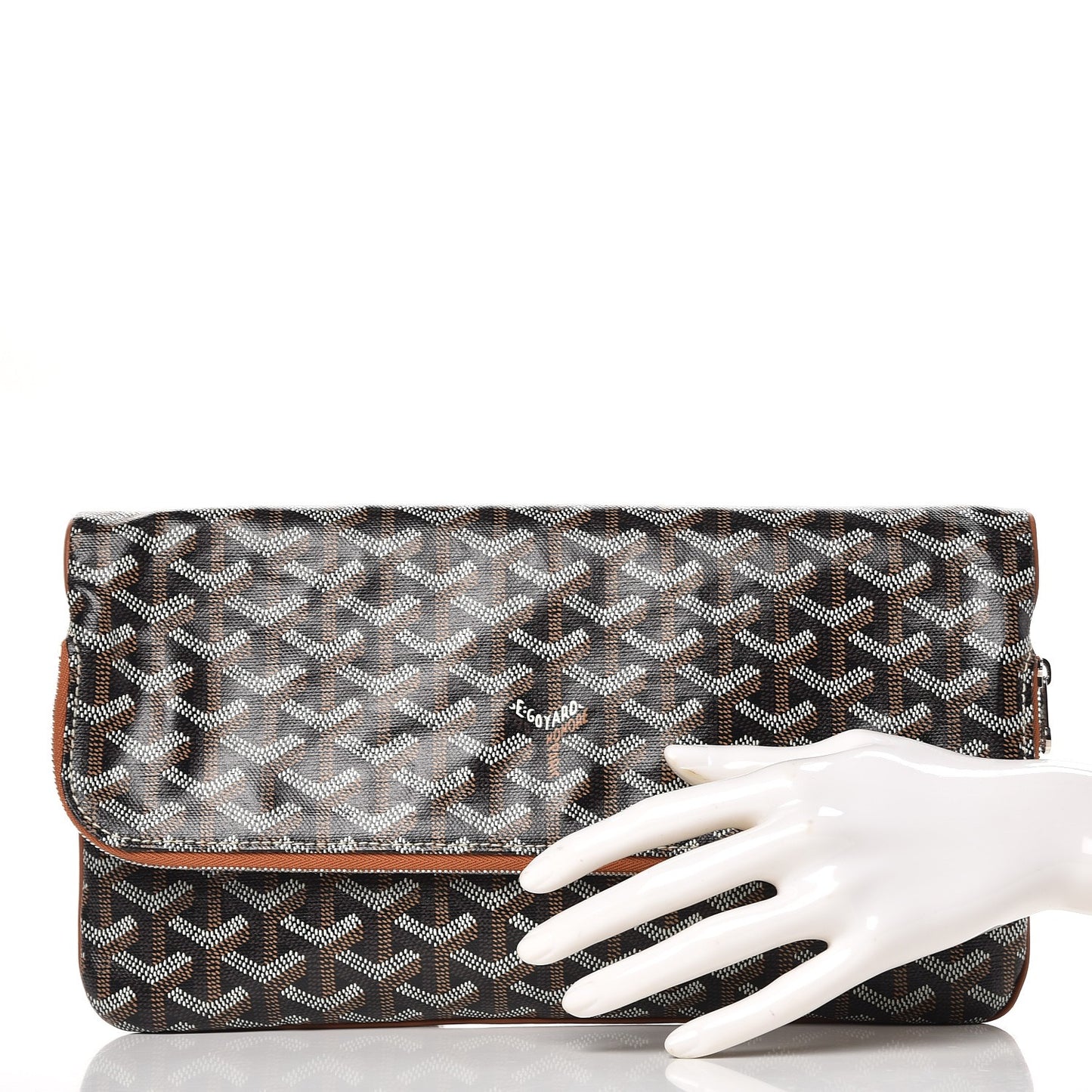 Goyardine Sainte Marie Soft Clutch Black Gold