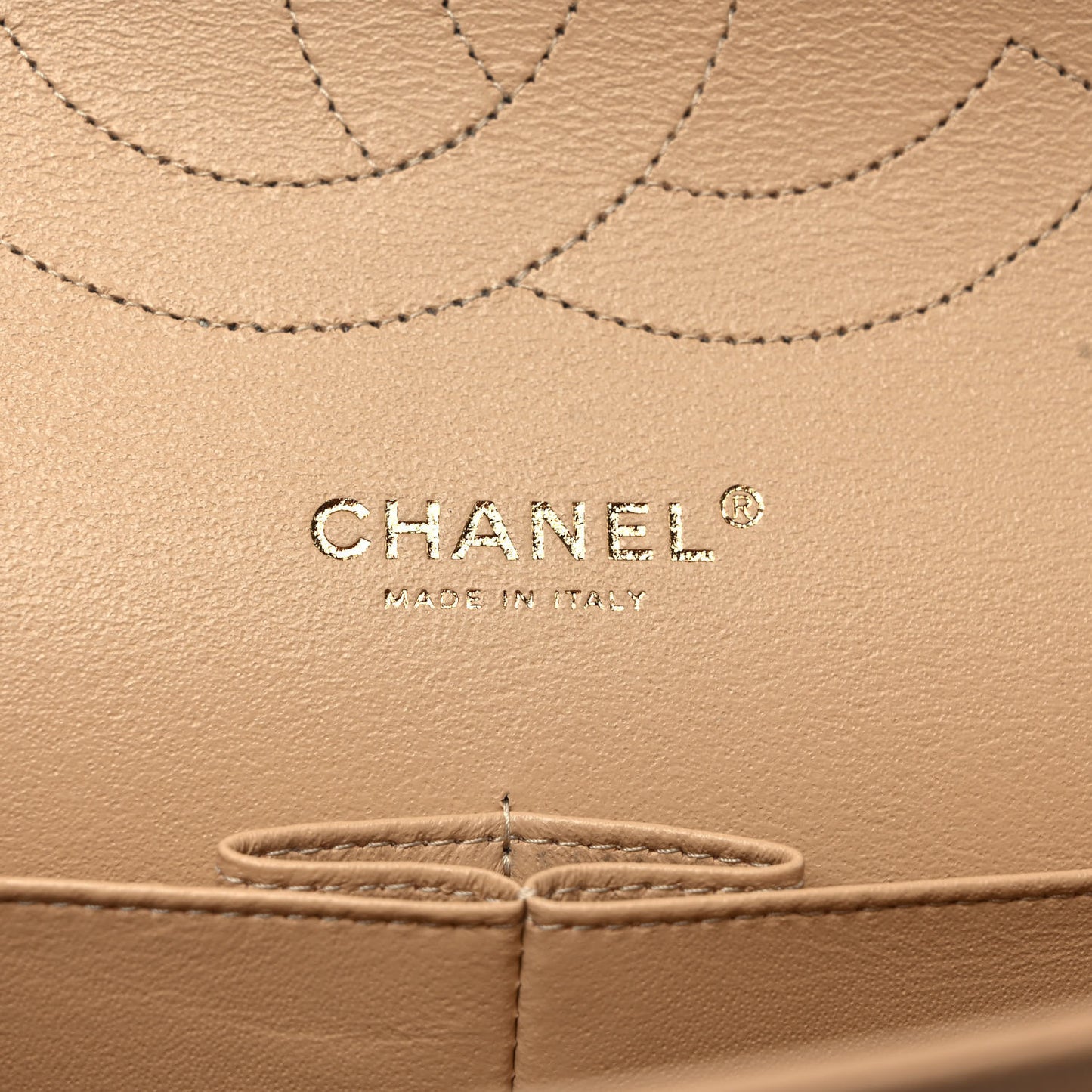 Caviar Quilted Jumbo Double Flap Beige