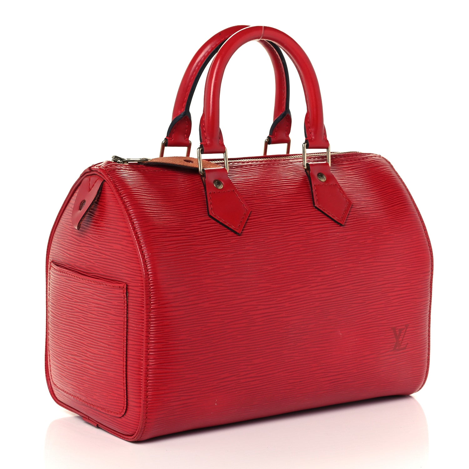 Louis Vuitton Epi Speedy 25 Castillan Red 3 of 11