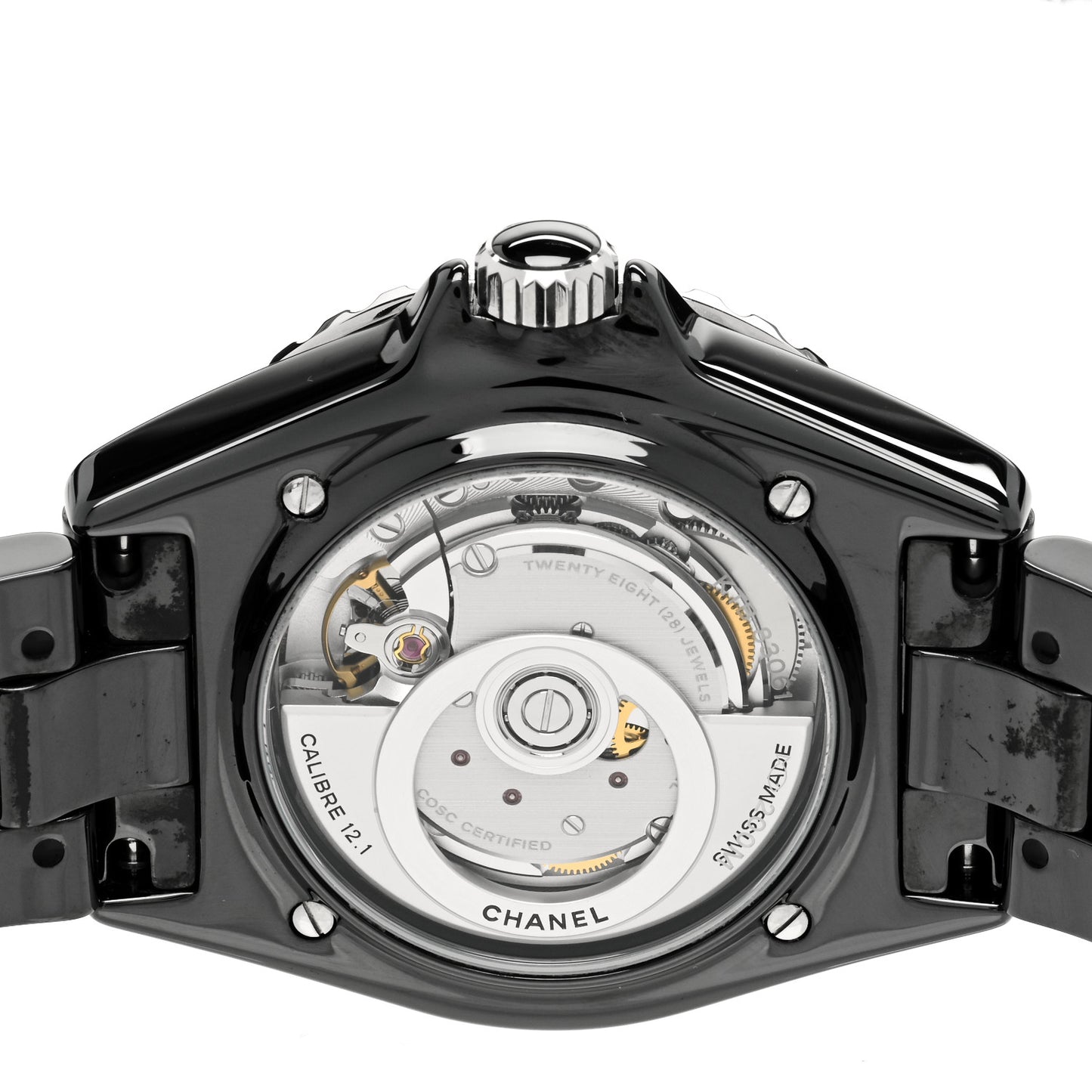 Stainless Steel Ceramic 38mm J12 Automatic Watch Black