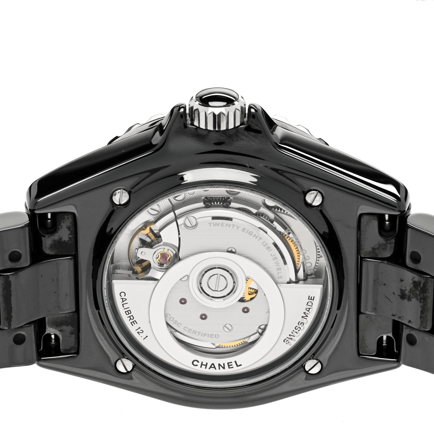 Chanel Stainless Steel Ceramic 38mm J12 Automatic Watch Black 4 of 5