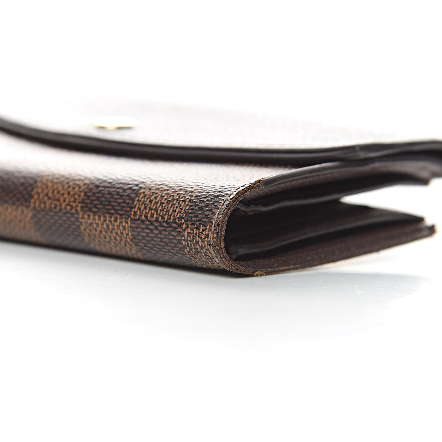 Louis Vuitton Damier Ebene Normandy Compact Wallet Black 8 of 13