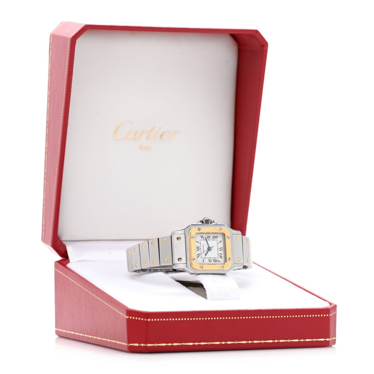 Cartier Stainless Steel 18K Yellow Gold 24mm Santos De Cartier Galbee Automatic Watch 5 of 5