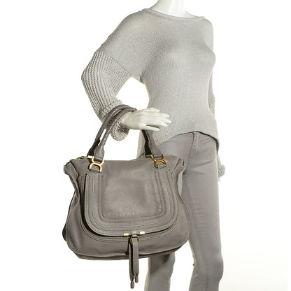 Chloe Calfskin Large Marcie Satchel Cashmere Grey 2 of 9