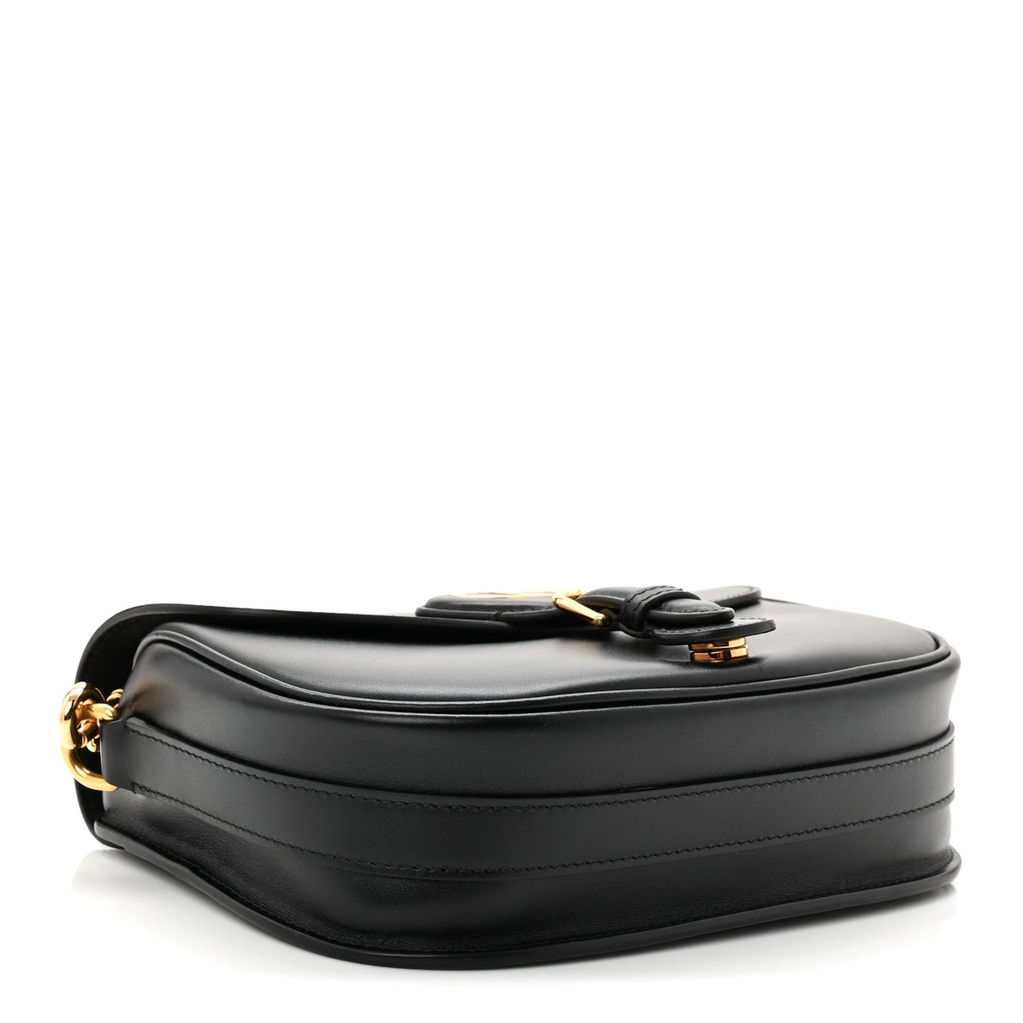 Box Calfskin Medium Bobby Flap Black