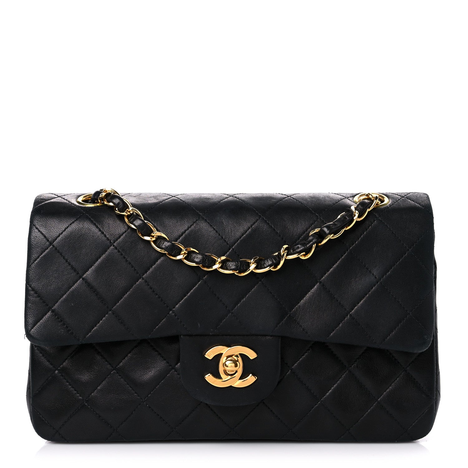 Chanel Lambskin Quilted Small Double Flap Black 1 of 24