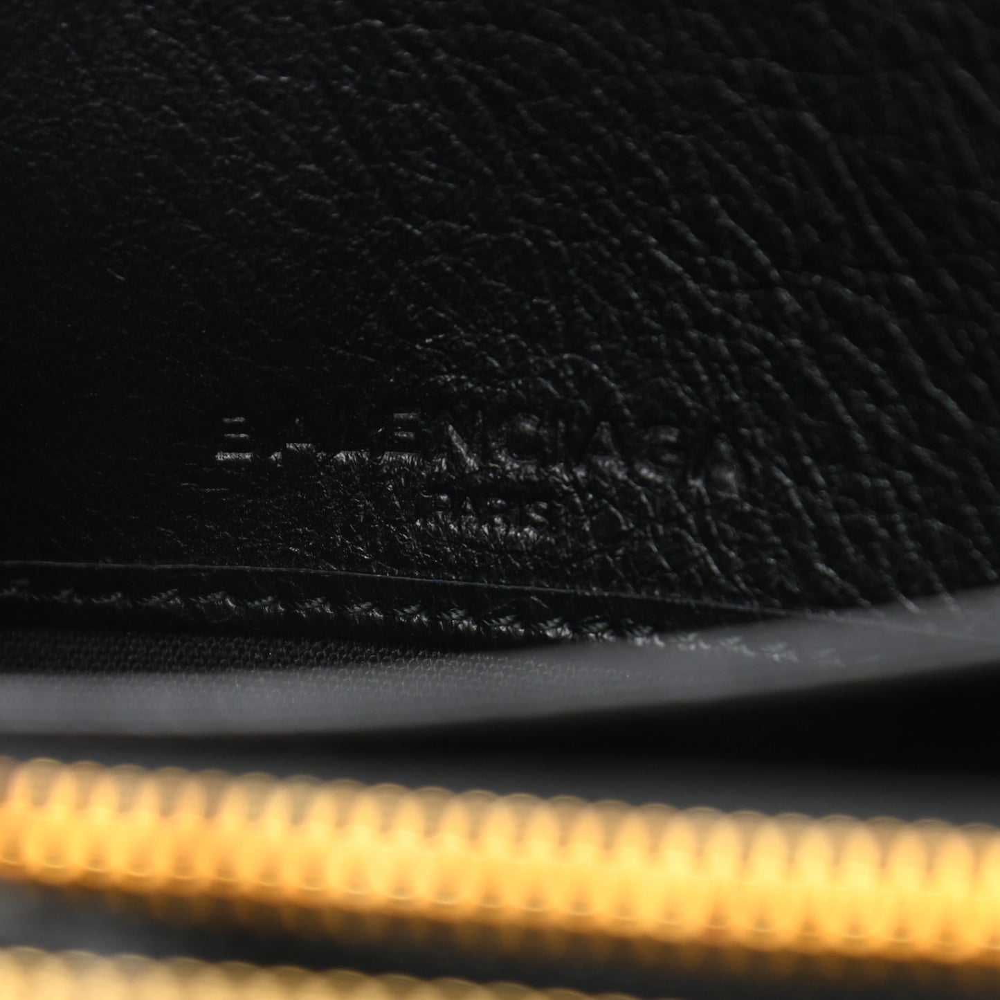 Agneau Classic Gold Hardware Continental Zip Around Wallet Black
