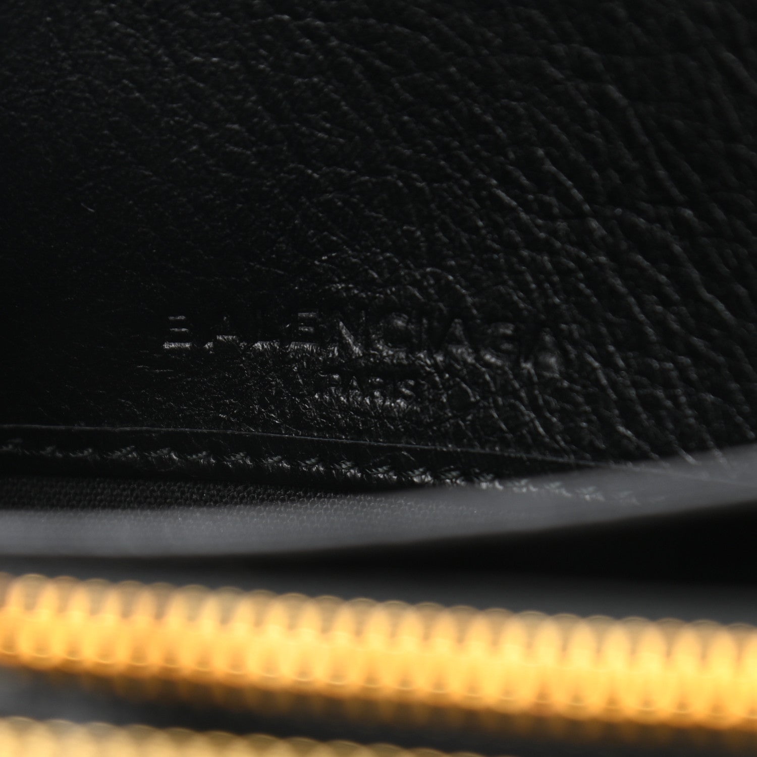 Balenciaga Agneau Classic Gold Hardware Continental Zip Around Wallet Black 6 of 9