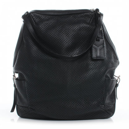 Saint Laurent Perforated Leather Zipped Tote Black 1 of 7