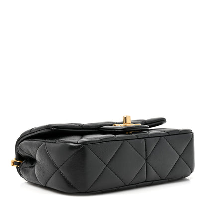 Chanel Lambskin Quilted Pearl Small Flap Black Black 4 of 10