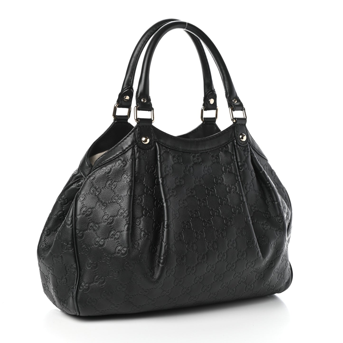 Guccissima Medium Sukey Tote Black