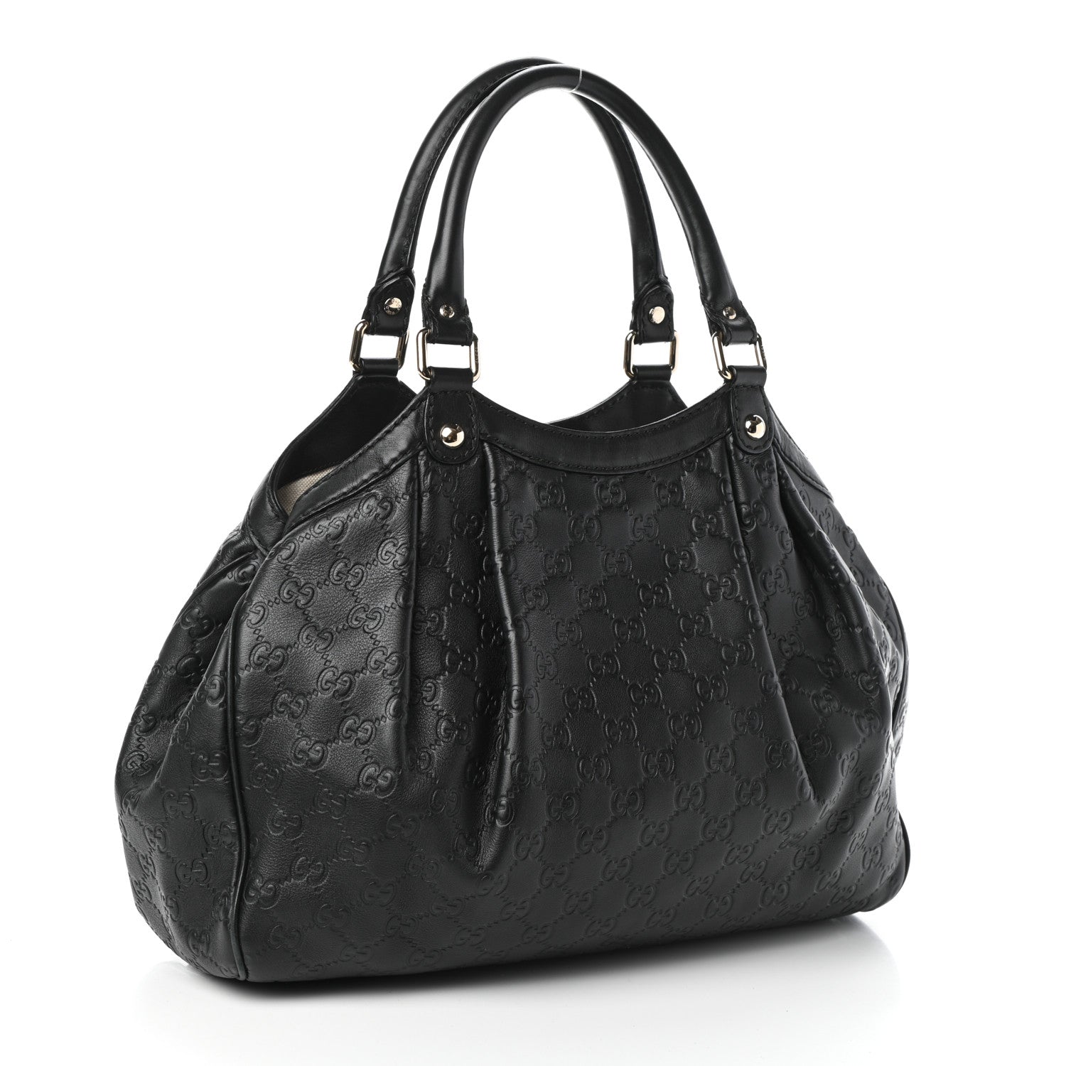 Gucci Guccissima Medium Sukey Tote Black 3 of 9