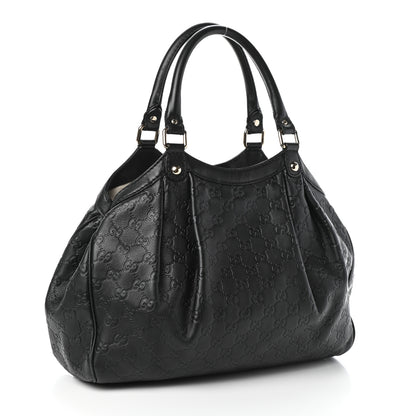 Gucci Guccissima Medium Sukey Tote Black 3 of 9
