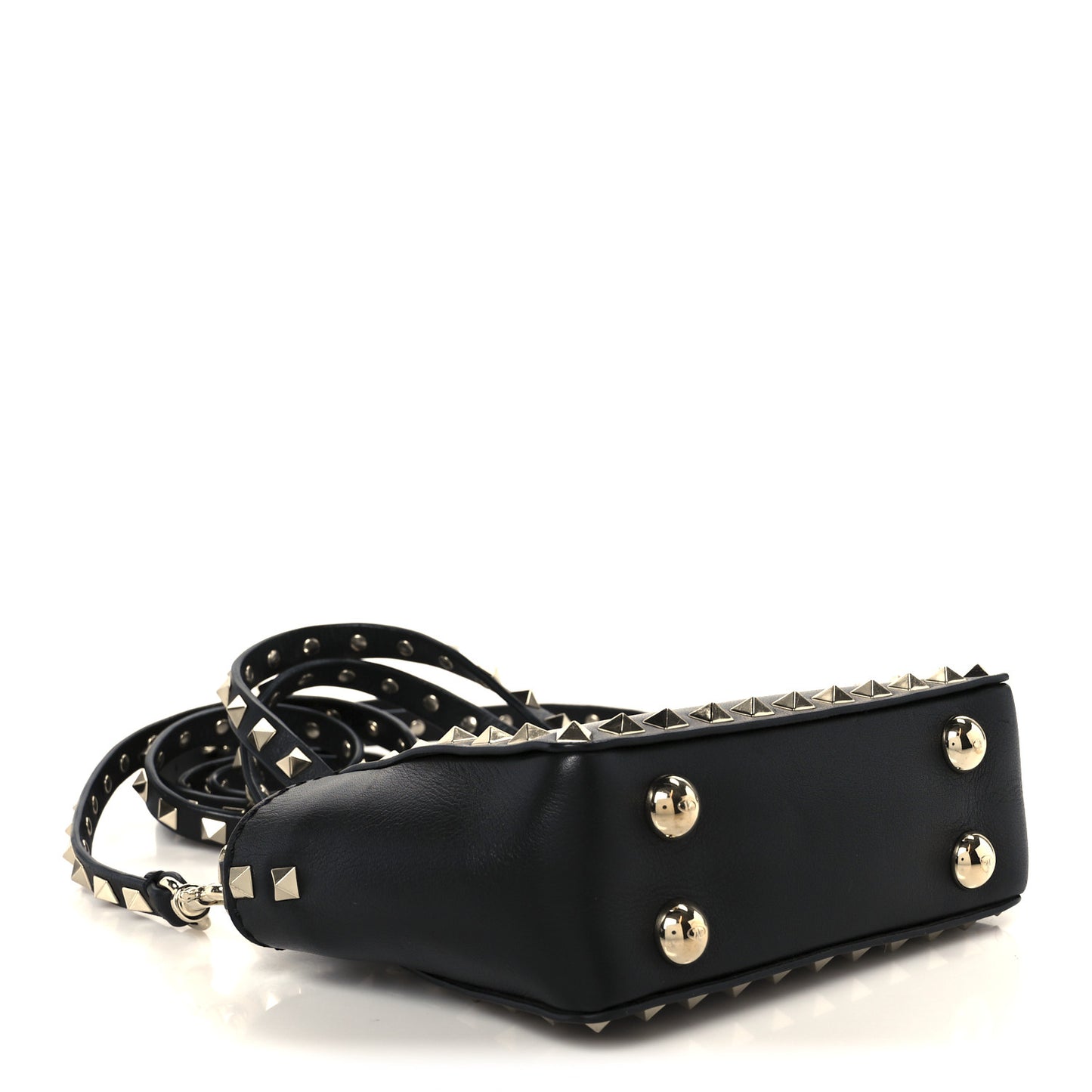 Vitello Micro Rockstud Tote Black