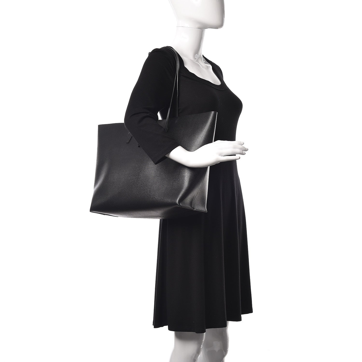 Versace Grained Calfskin Palazzo Medusa Tote Black 2 of 10
