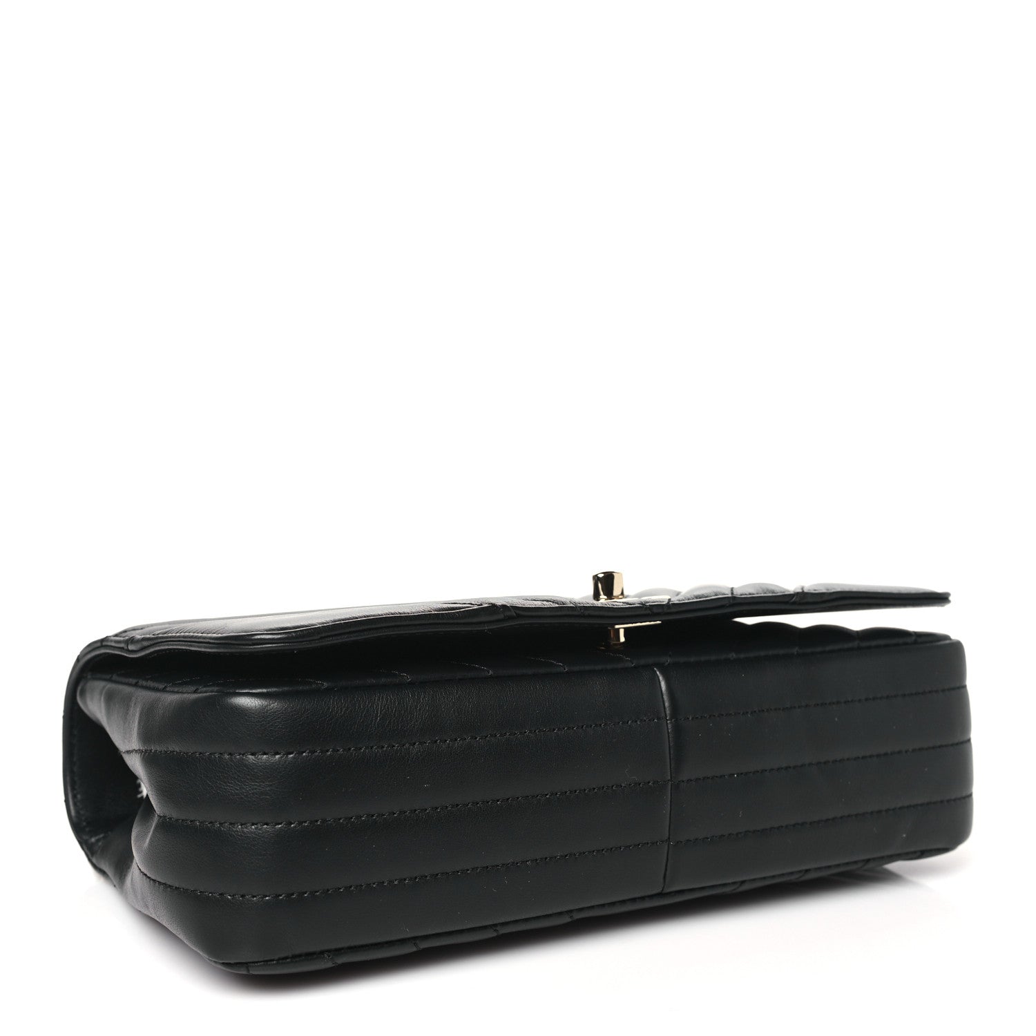 Chanel Calfskin Chevron Quilted Medium Statement Flap Black 4 of 10