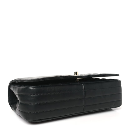 Chanel Calfskin Chevron Quilted Medium Statement Flap Black 4 of 10