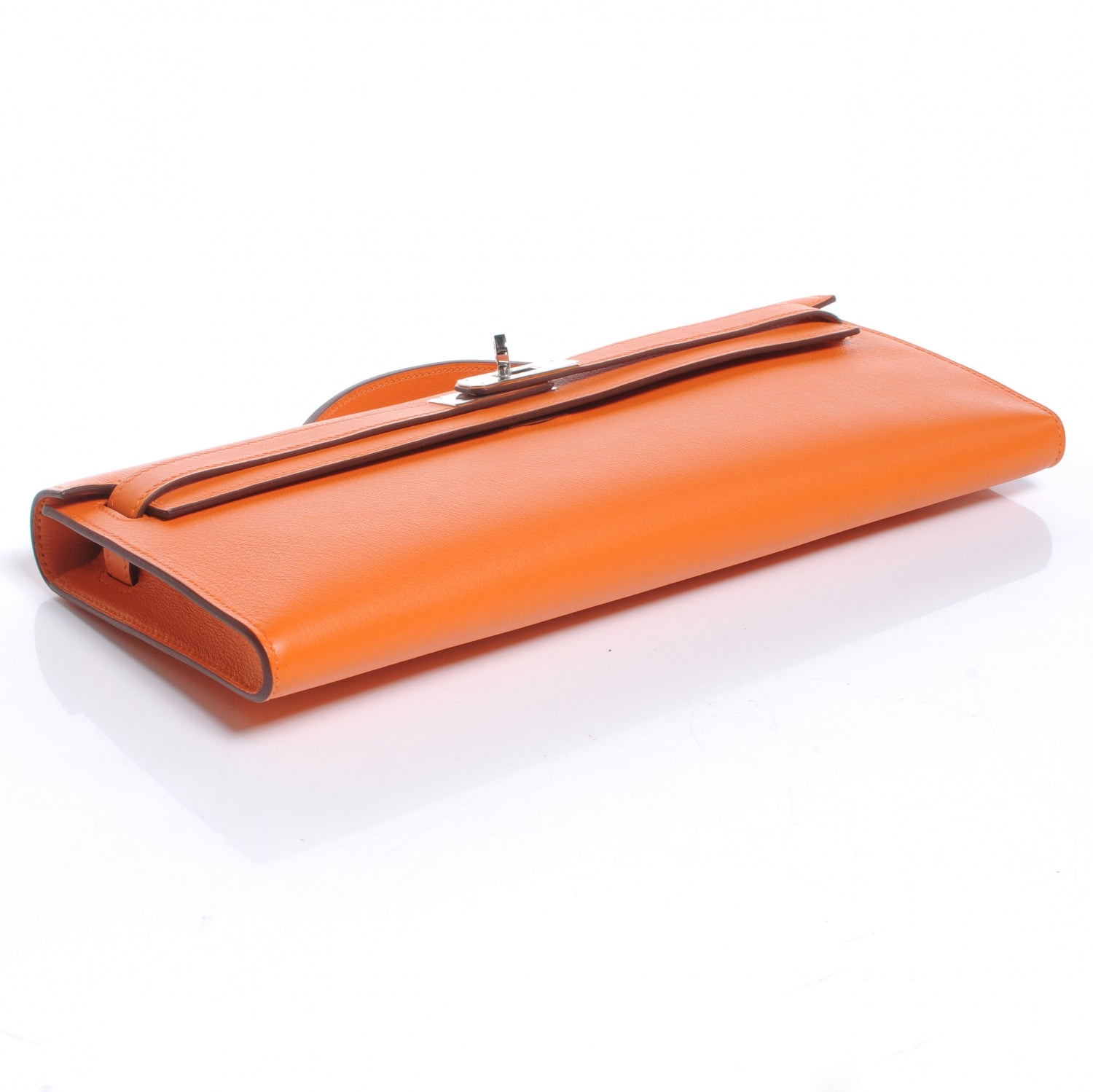 Hermes Swift Kelly Cut Clutch Pochette Orange 4 of 8