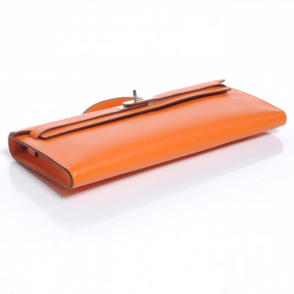 Hermes Swift Kelly Cut Clutch Pochette Orange 4 of 8