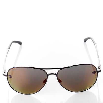 Chanel Aviator CC Sunglasses 4189-T-Q Black 8 of 10