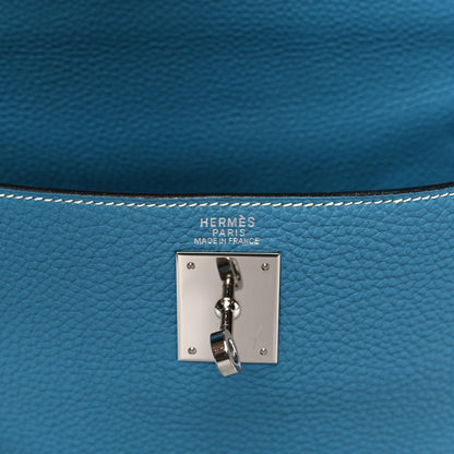 Hermes Togo Kelly Retourne 32 Blue Jean 6 of 12