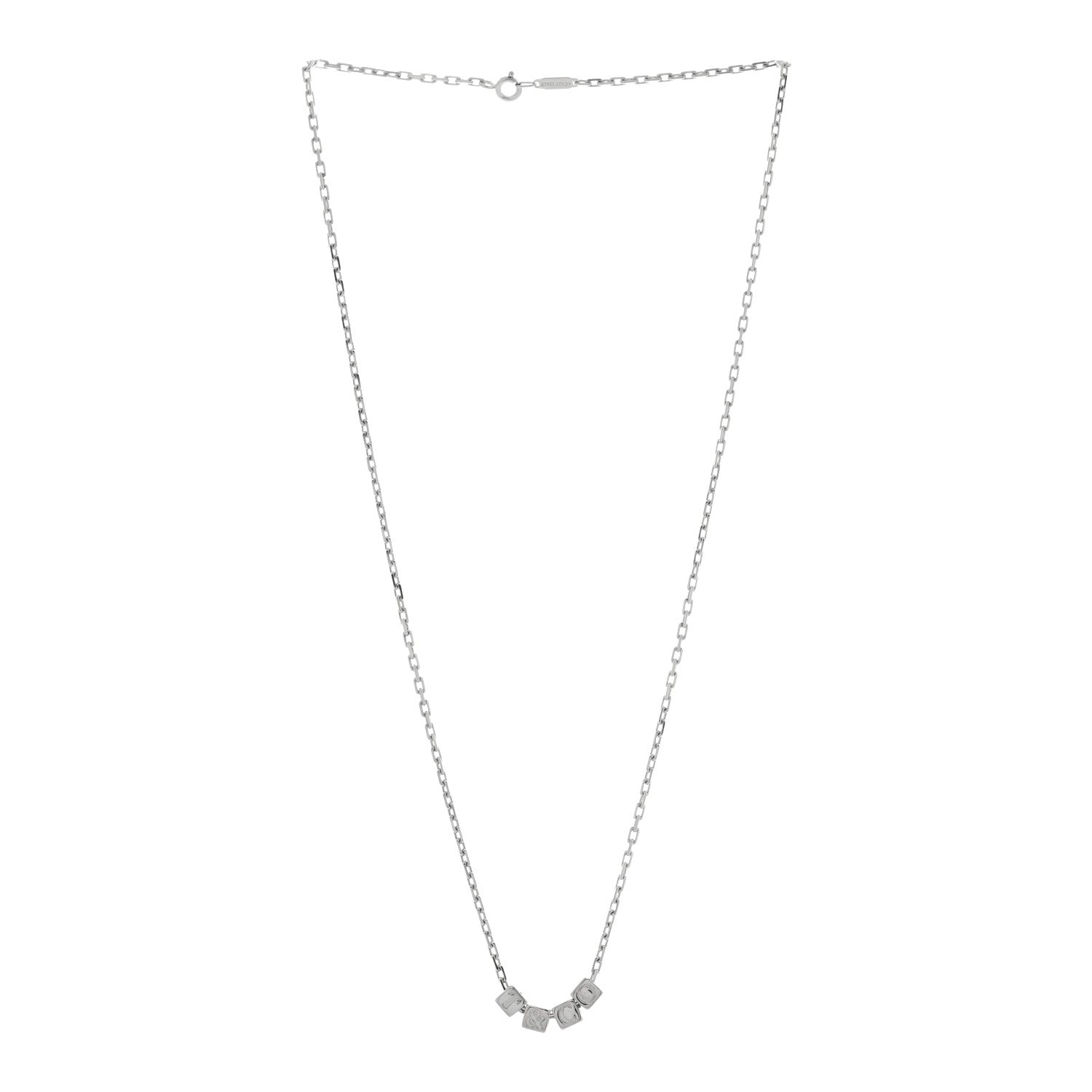 Tiffany Sterling Silver T&CO Cube Pendant Necklace 2 of 4