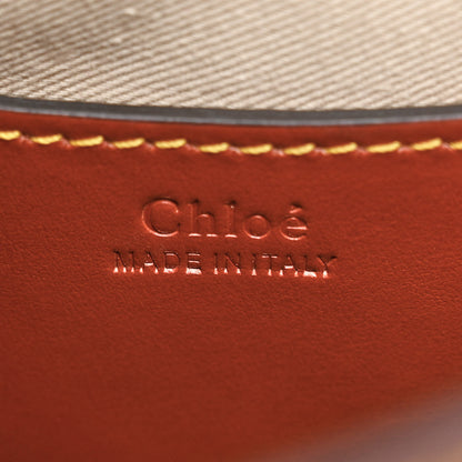 Chloe Calfskin Raffia Embroidered Small Tess Bag Sepia Brown 6 of 11
