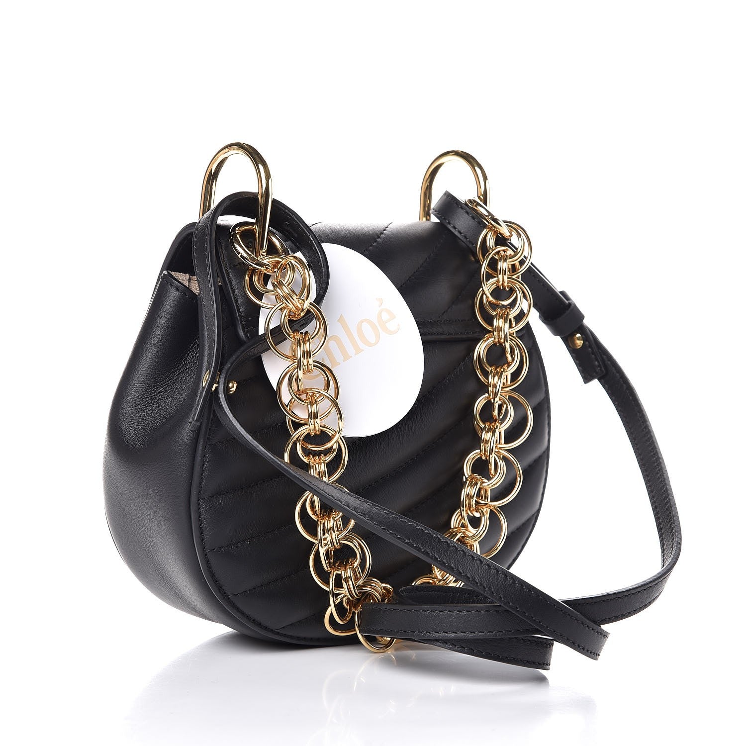 Chloe Calfskin Quilted Mini Drew Bijou Shoulder Bag Black 4 of 8