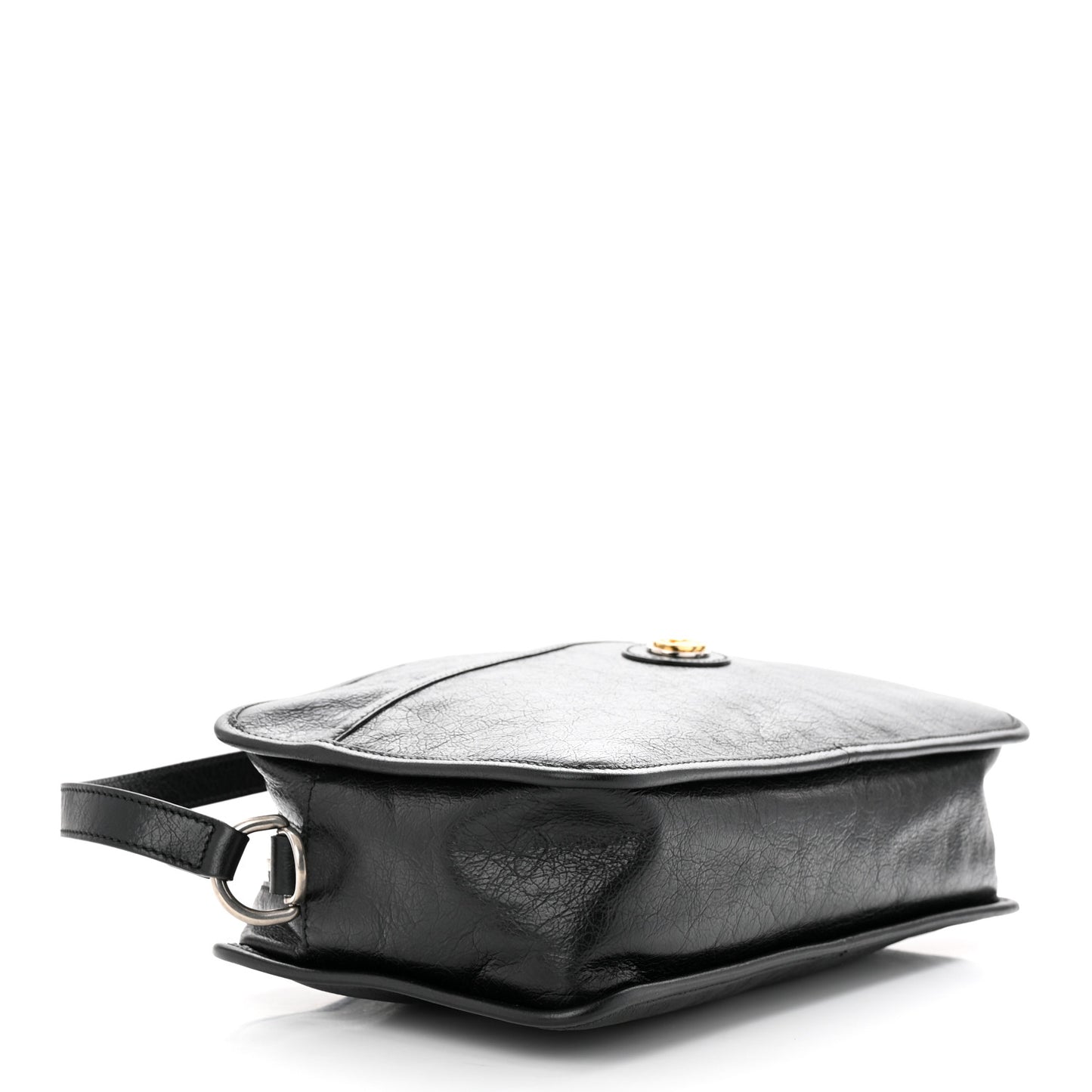 Fluffy Calfskin Morpheus Shoulder Bag Black