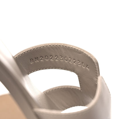 Hermes Box Calfskin Oran Sandals 39 Beige Mastic 8 of 9