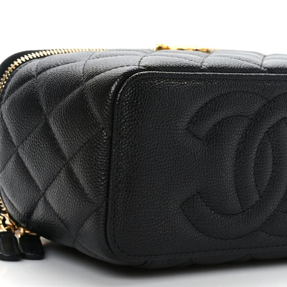 Chanel Caviar Quilted Sweetheart Vanity Case Black 9 of 10