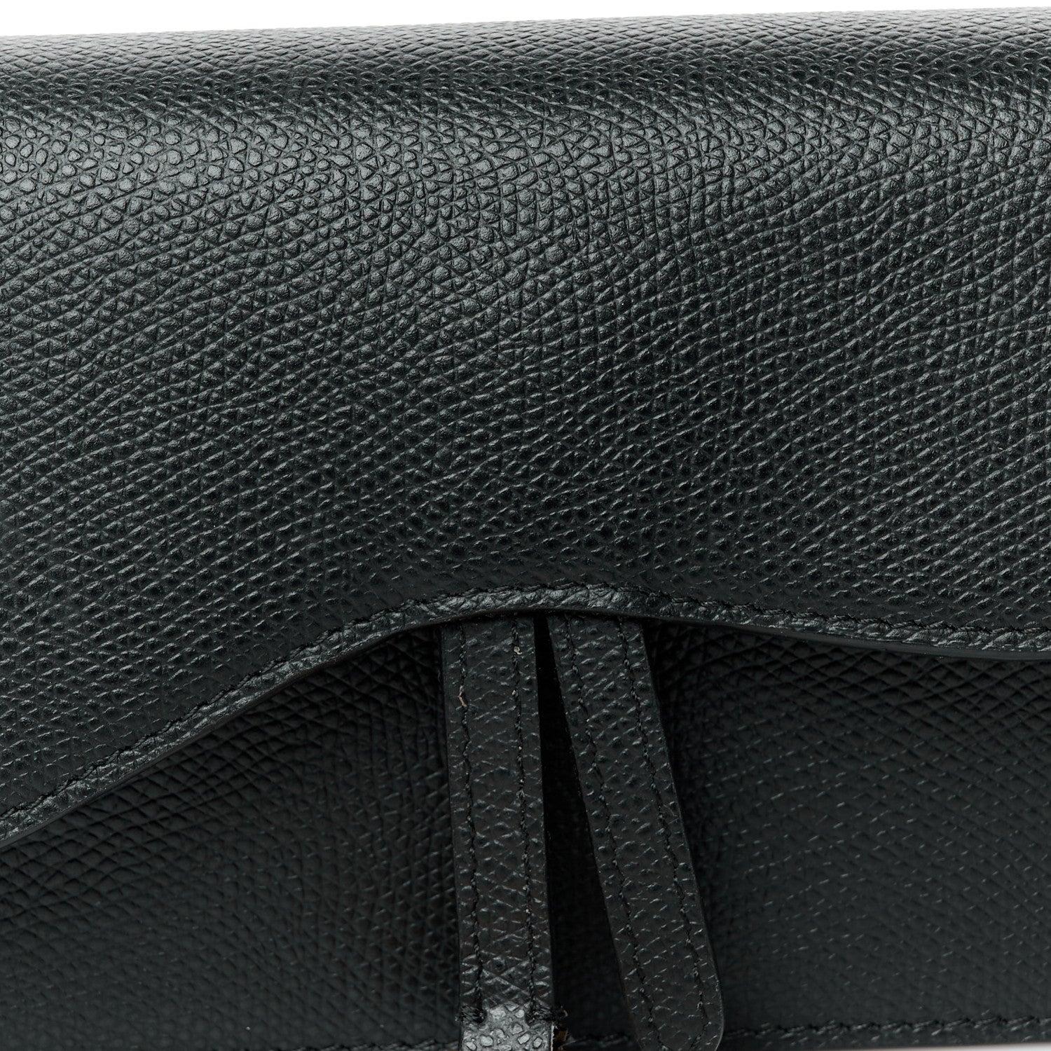 Christian Dior Grained Calfskin Saddle Belt Bag Black 8 of 10