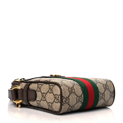 Gucci GG Supreme Monogram Web Mini Ophidia Messenger Brown 4 of 11