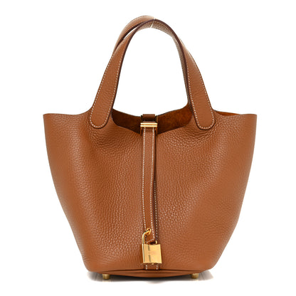 Hermes Taurillon Clemence Picotin Lock 18 PM Gold 1 of 9