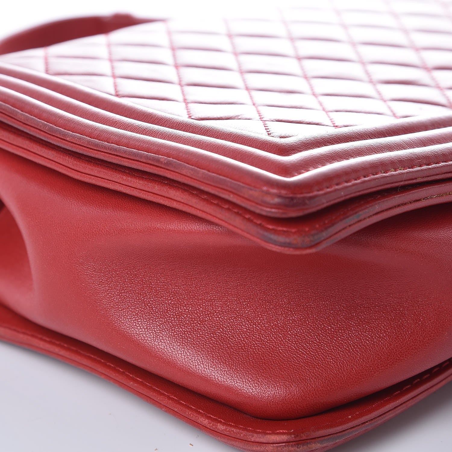 Chanel Lambskin Quilted New Medium Boy Flap Red 12 of 16