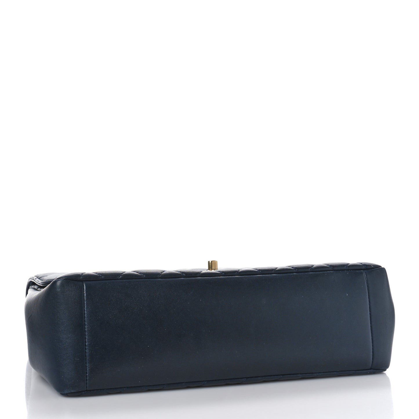 Lambskin Quilted Jumbo Mademoiselle Chic Flap Navy