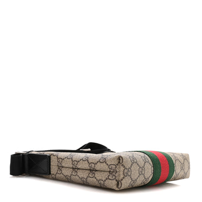 Gucci GG Supreme Monogram Web Messenger Bag Black 4 of 11