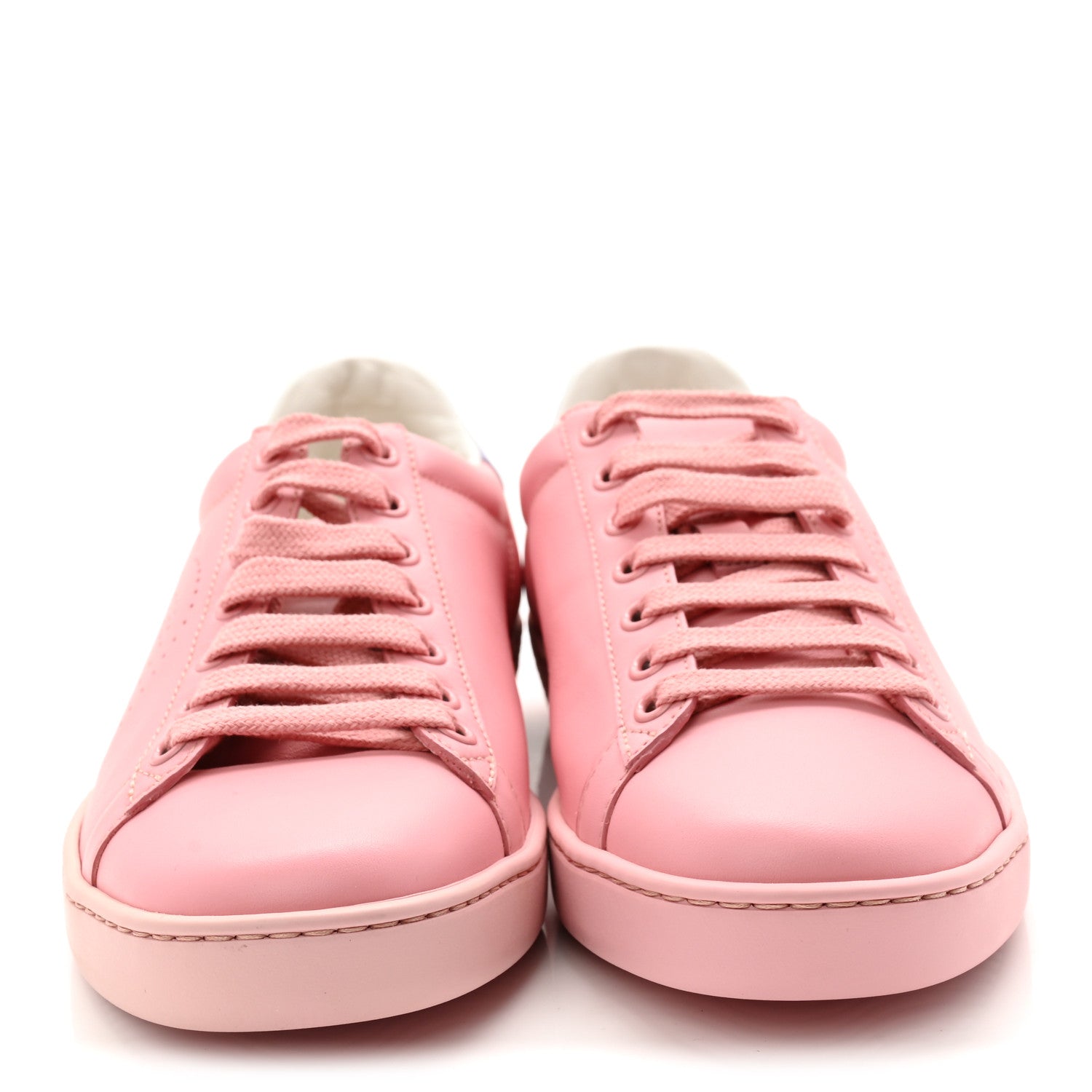 Gucci Miro Soft Calfskin Interlocking G Perforated Womens Ace Sneakers 36.5 Wild Rose Lapis 2 of 10