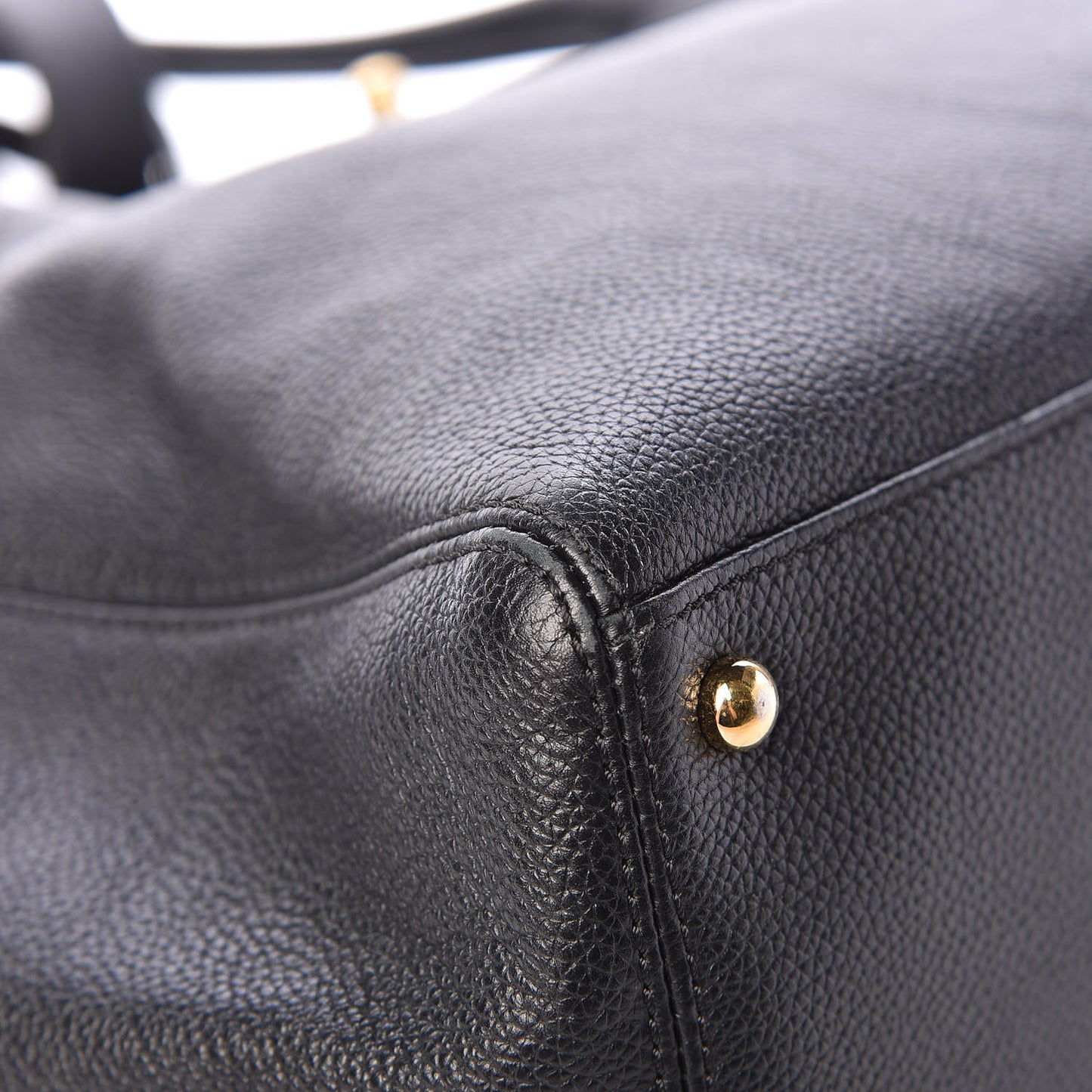 Calfskin Cerf Shopper Tote Black