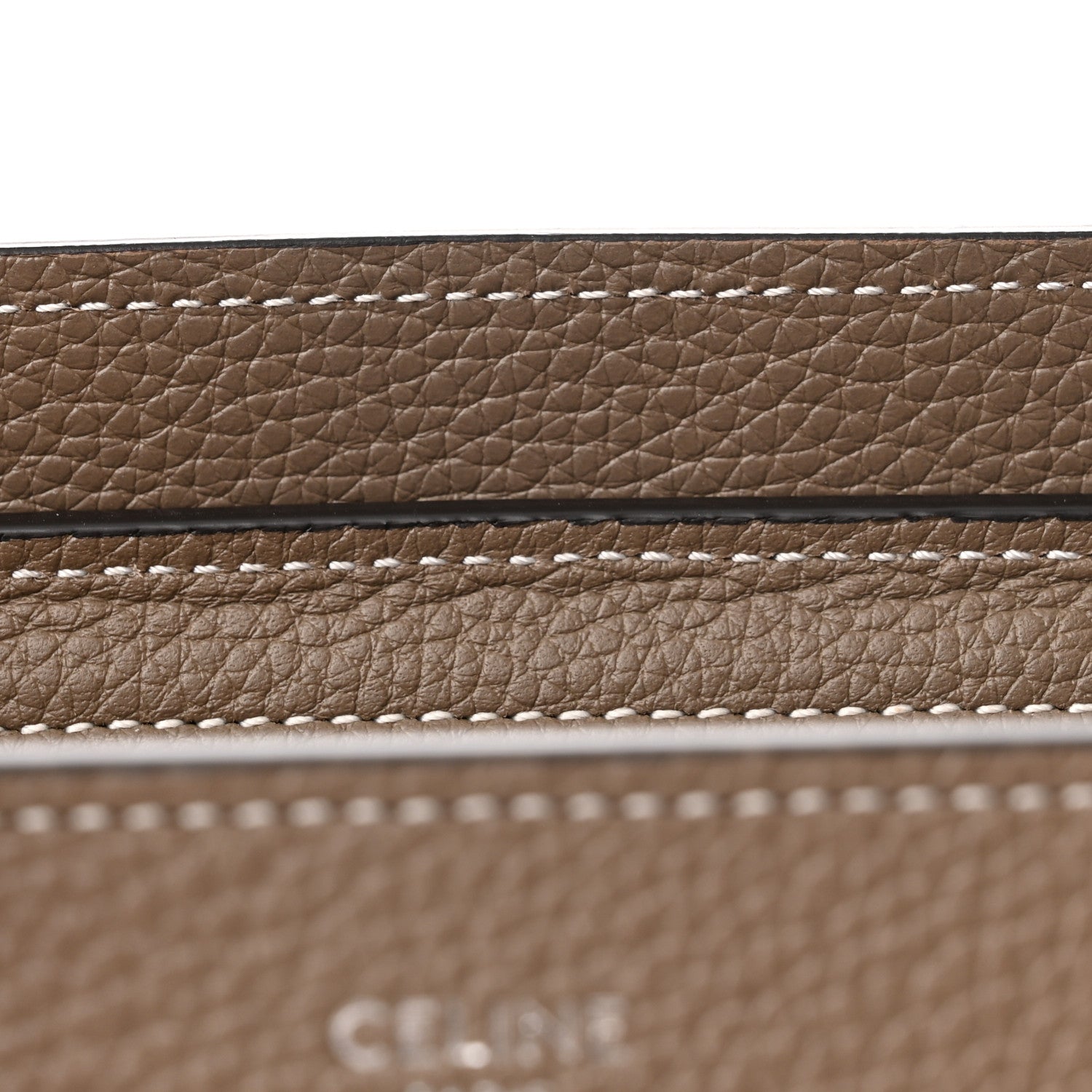 Celine Drummed Calfskin Nano Luggage Souris 13 of 14