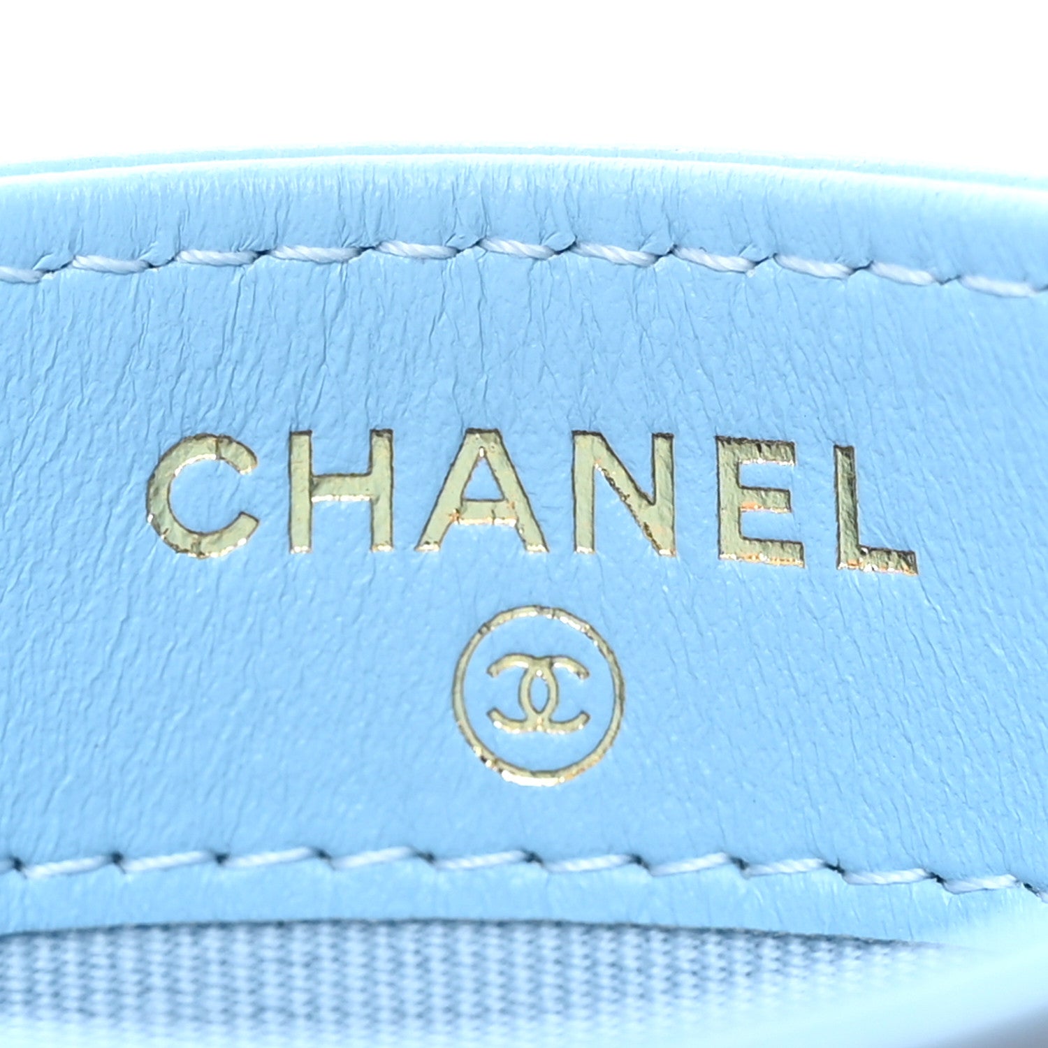 Chanel Lambskin Quilted Chanel 19 Card Holder Light Blue 6 of 9