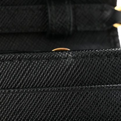 Prada Saffiano Metal Oro Chain Wallet Black 13 of 15