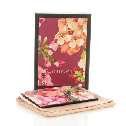 Gucci GG Supreme Monogram Blooms Coin Case Card Holder Beige Multicolor Dry Rose 4 of 7